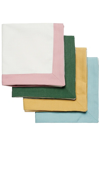In The Roundhouse Multi Colour Napkin Set In N,a