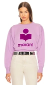 Isabel Marant Étoile Marant Etoile Women Moby Logo Cotton Sweatshirt In Purple