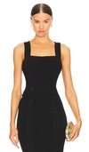 Simkhai Nelly Lace Up Top In Black