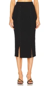 Simkhai Helix Lace-up Midi Skirt In Black