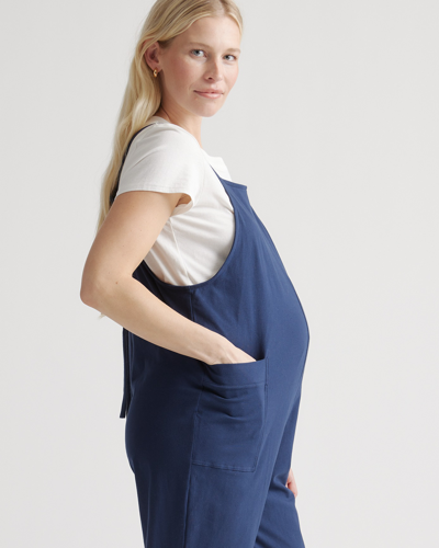 Quince Women's Maternity Overalls In Navy