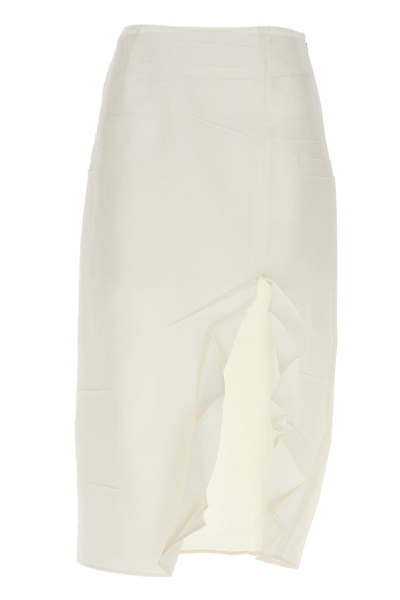 Prada Women 'paper' Midi Skirt In White