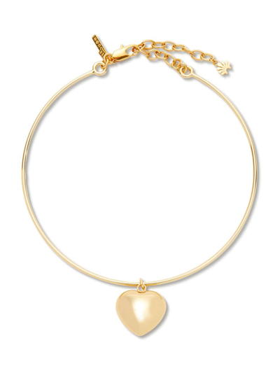 Lele Sadoughi Heart Choker Necklace In Gold