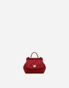 Dolce & Gabbana Satin Mini Sicily Handbag In レッド