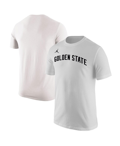 Jordan Men's  White Golden State Warriors 2022/23 Statement Edition Wordmark T-shirt