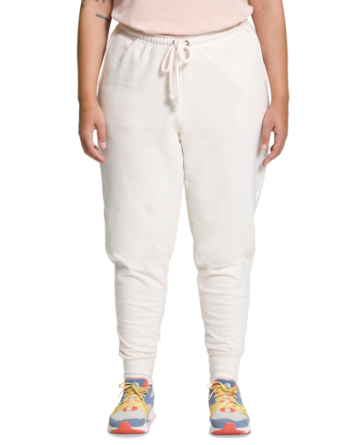 The North Face Plus Size Heritage Drawstring-waist Jogger Pants In Gardenia White