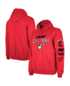 NEW ERA MEN'S NEW ERA RED DISTRESSED MIAMI HEAT 2023/24 CITY EDITION BIG AND TALL PULLOVER HOODIE