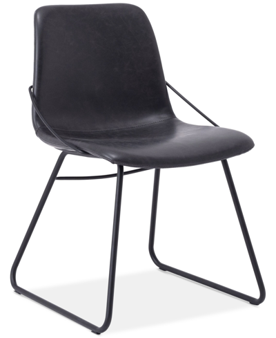 Eq3 Raydon Minimalist Side Chair In Black