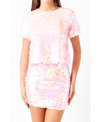 Endless Rose Women's Fisheye Sequins Top In Pink