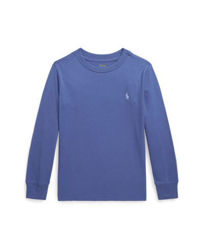 Polo Ralph Lauren Kids' Toddler And Little Boys Cotton Jersey Long-sleeve T-shirt In Liberty Blue