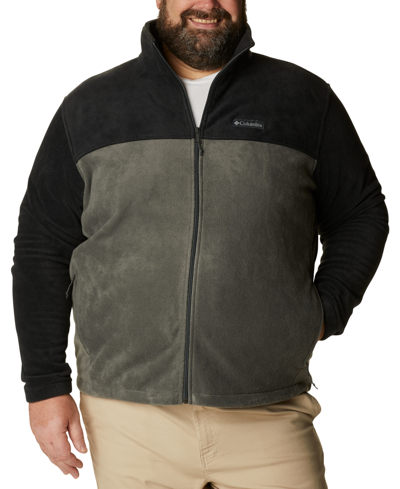 Columbia Men's Big & Tall Steens Mountain Fleece Jacket In Black,grill