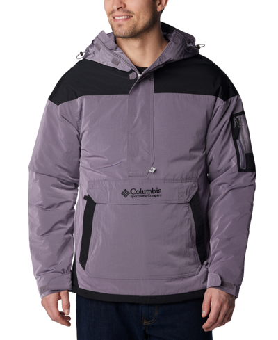 Columbia Men's Remastered Challenger Pullover Logo Jacket In Granite Purple