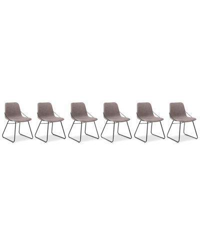 Eq3 Raydon 6pc Minimalist Chair Set In Grey