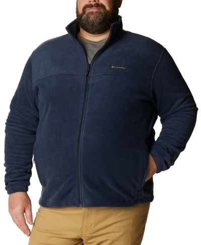 Columbia Men's Big & Tall Steens Mountain Fleece Jacket In Light Grey,heather