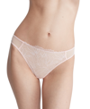 CALVIN KLEIN SHEER FLORAL LACE THONG QF7352