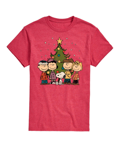 Airwaves Men's Peanuts Holidays Short Sleeve T-shirt In Red