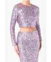 Endless Rose Women's Sequins Open Back Top In Amethyst