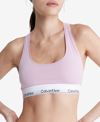 Calvin Klein Modern Cotton Collection Unlined Cotton Blend Bralette In Mauve Mist
