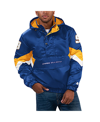 Starter Royal Chase Elliott Home Team Satin Half-zip Hoodie In Royal