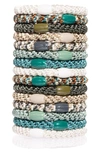 L Erickson L. Erickson Grab & Go 15-pack Braided Ponytail Holders In Moss