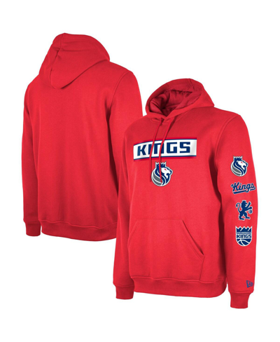NEW ERA MEN'S NEW ERA RED SACRAMENTO KINGS 2023/24 CITY EDITION BIG AND TALL PULLOVER HOODIE