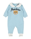 Moschino Baby Newborn Baby Jumpsuits & Overalls Sky Blue Size 3 Cotton, Elastane, Polyester