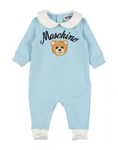 Moschino Baby Newborn Baby Jumpsuits & Overalls Sky Blue Size 3 Cotton, Elastane, Polyester