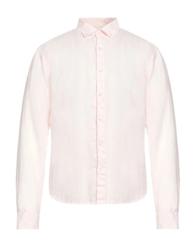 Rossopuro Man Shirt Light Pink Size 16 Linen