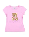 Moschino Kid Babies'  Toddler Girl T-shirt Pink Size 6 Cotton, Elastane