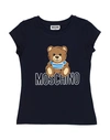Moschino Kid Babies'  Toddler Girl T-shirt Navy Blue Size 6 Cotton, Elastane