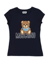 Moschino Kid Babies'  Toddler Girl T-shirt Navy Size 6 Cotton, Elastane In Navy Blue