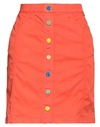 Love Moschino Woman Mini Skirt Orange Size 6 Cotton, Lyocell, Elastane