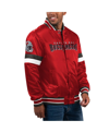 STARTER MEN'S STARTER RED TAMPA BAY BUCCANEERS HOME GAME SATIN FULL-SNAP VARSITY JACKET