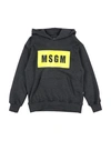 Msgm Babies'  Toddler Sweatshirt Lead Size 6 Cotton In Grey