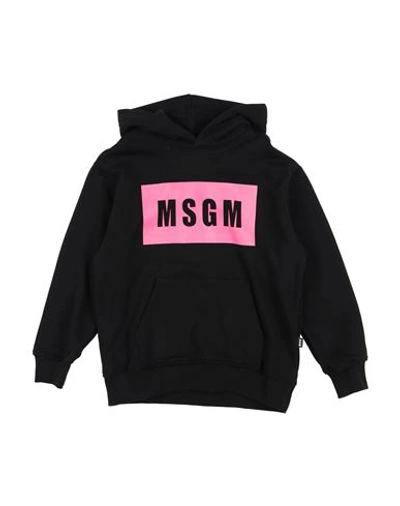 Msgm Toddler Sweatshirt Black Size 6 Cotton In Black