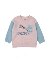 Puma Babies'  Classics Mix Mtch Crew Tr Toddler Girl Sweatshirt Light Pink Size 6 Cotton, Polyester, Elastane