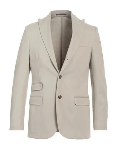 Eleventy Man Blazer Beige Size 38 Cotton, Polyamide, Elastane, Polyester, Polyurethane