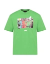 Throwback . Man T-shirt Green Size S Cotton