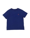 Polo Ralph Lauren Babies'  Cotton Jersey Crewneck Tee Toddler Boy T-shirt Blue Size 4 Cotton