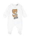 Moschino Baby Newborn Baby Jumpsuits & Overalls White Size 3 Cotton, Elastane
