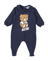 Moschino Baby Newborn Baby Jumpsuits & Overalls Navy Blue Size 3 Cotton, Elastane