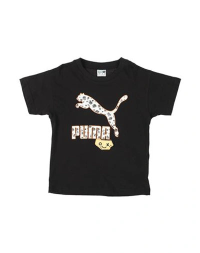 Puma Babies'  Classics Mix Mtch Tee Toddler T-shirt Black Size 5 Cotton, Polyester