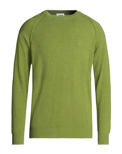 Berna Man Sweater Military Green Size Xl Cotton, Polyamide