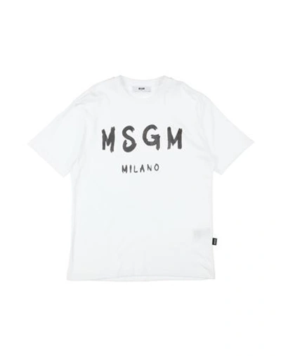 Msgm Toddler T-shirt White Size 6 Cotton In White