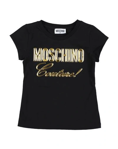 Moschino Kid Babies'  Toddler Girl T-shirt Black Size 6 Cotton, Elastane