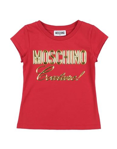 Moschino Kid Babies'  Toddler Girl T-shirt Red Size 6 Cotton, Elastane