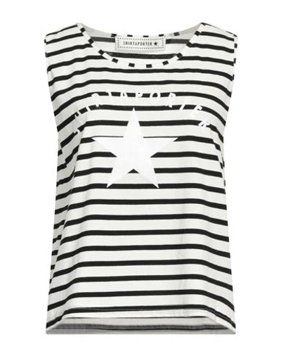 Shirtaporter Woman T-shirt Black Size 6 Cotton, Elastane