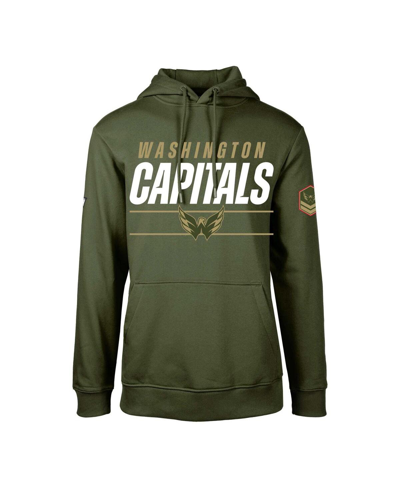 Levelwear Olive Washington Capitals Podium Fleece Pullover Hoodie