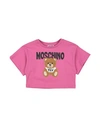 Moschino Kid Babies'  Toddler Girl T-shirt Magenta Size 4 Cotton, Elastane