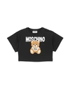 Moschino Kid Babies'  Toddler Girl T-shirt Black Size 5 Cotton, Elastane